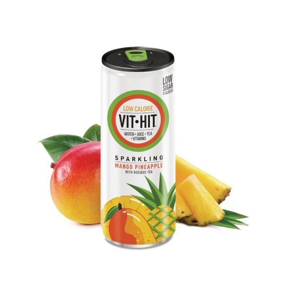 VITHIT Sparkling Mango & Pineapple Vitamin Water 330ml (Pack of 12) - Image 5