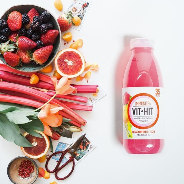 VITHIT Immunitea Dragonfruit & Yuzu Vitamin Water 500ml (Pack of 12) - Image 3
