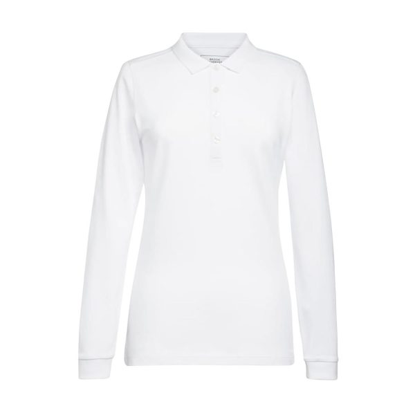 Brook Taverner Anna Women's White Long Sleeve Polo