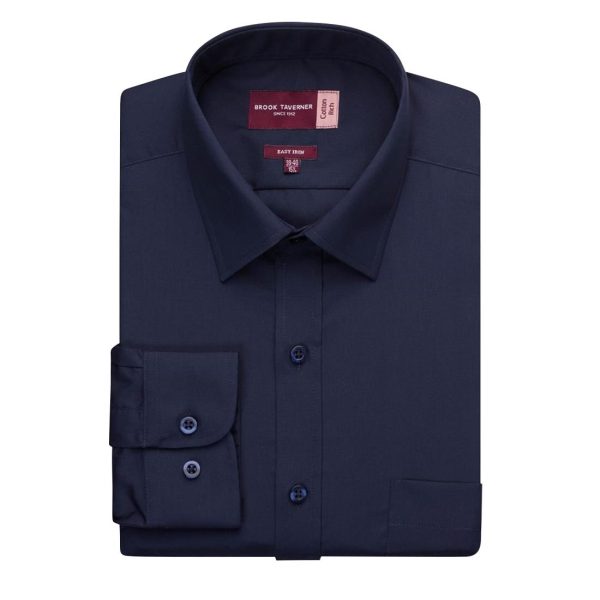 Brook Taverner Mens Long Sleeve Navy Rapino Shirt