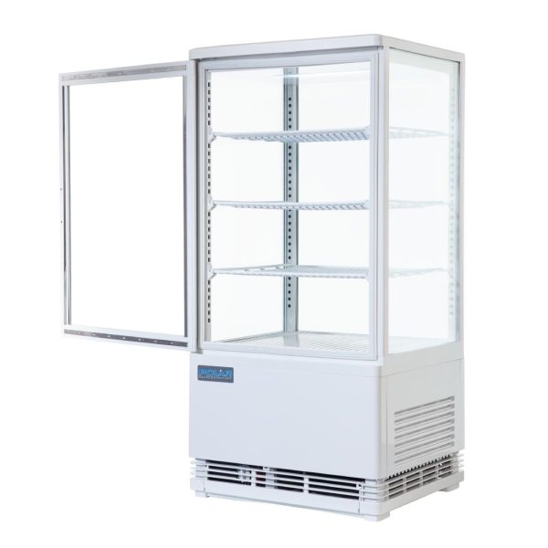 Polar C-Series Energy Efficient Curved Door Display Fridge White 86Ltr - Image 2