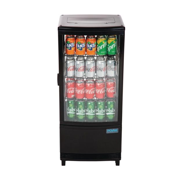Polar C-Series Energy Efficient Curved Door Display Fridge Black 86Ltr - Image 11