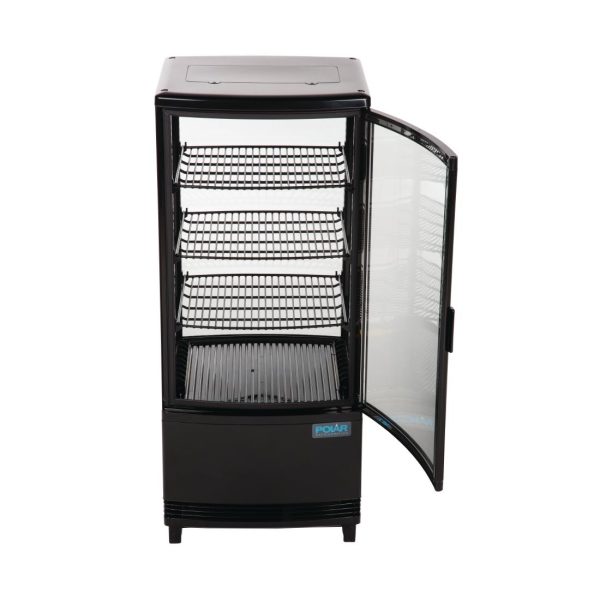 Polar C-Series Energy Efficient Curved Door Display Fridge Black 86Ltr - Image 14