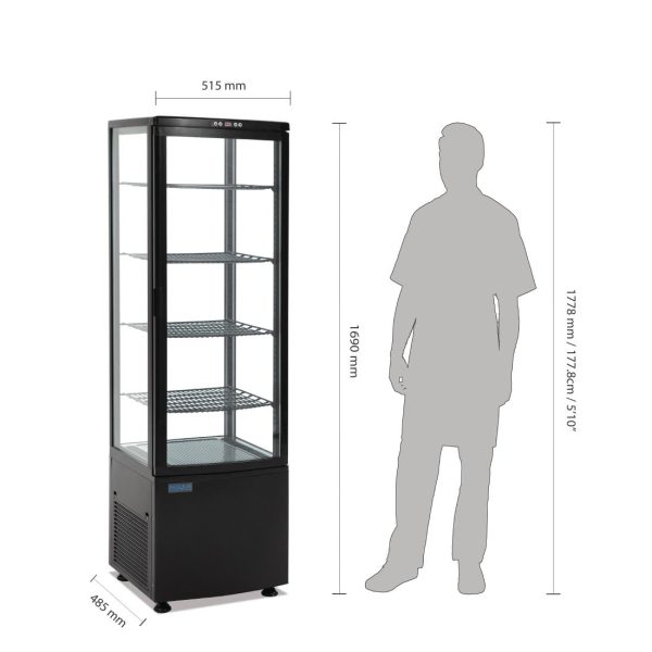 Polar C-Series Energy Efficient Curved Door Display Fridge Black 235Ltr - Image 8