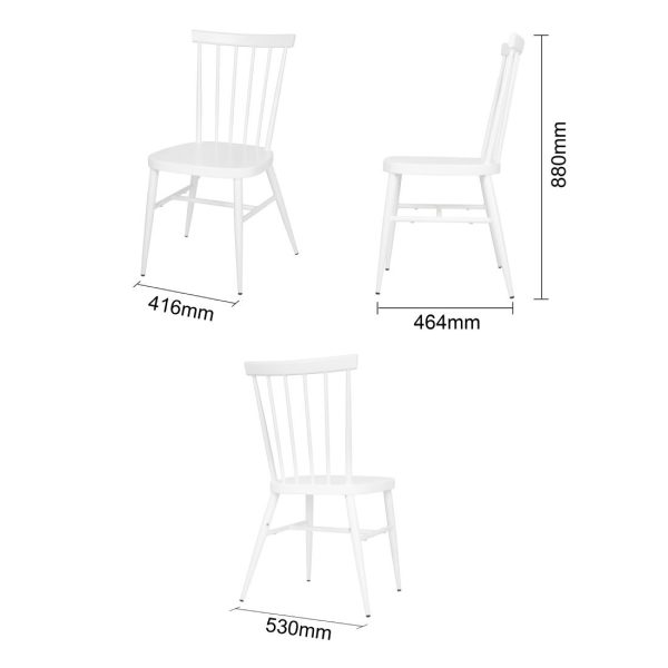 Bolero Windsor Aluminium White Chairs White (Pack of 4) - Image 5