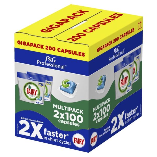 Fairy Professional Original All-In-One Dishwasher Tablets Lemon (Pack of 2 x 100) - Image 2