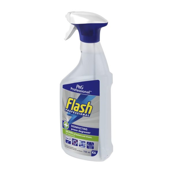 Flash Professional Disinfecting Power Degreaser Cleaning Spray 750ml (Pack of 6) - Image 2
