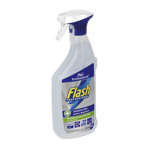 Flash Professional Disinfecting Power Degreaser Cleaning Spray 750ml (Pack of 6) - Image 4