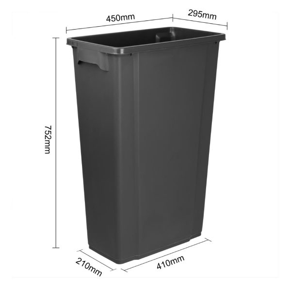 Jantex Slim Bin 80Ltr Black - Image 2