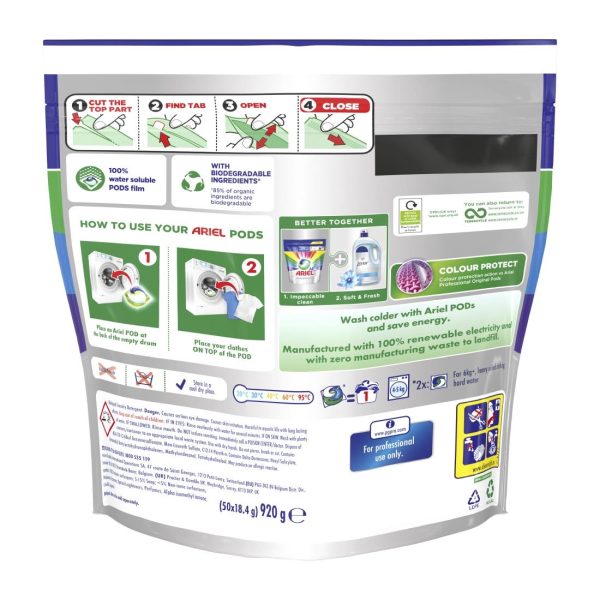 Ariel Professional All-In-1 Pods Washing Liquid Laundry Detergent Colour (Pack of 100) - Image 3