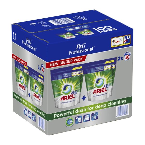 Ariel Professional All-In-1 Pods Washing Liquid Laundry Detergent Regular (Pack of 100) - Image 2