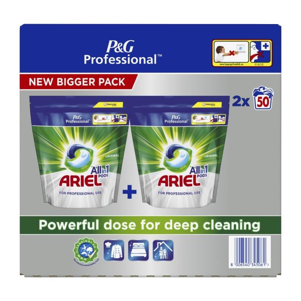 Ariel Professional All-In-1 Pods Washing Liquid Laundry Detergent Regular (Pack of 100) - Image 3