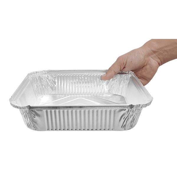 Fiesta Recyclable Deep Foil Containers 2100ml (Pack of 200) - Image 3