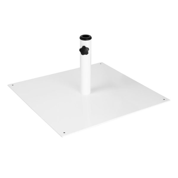 Bolero Flat Metal Parasol Base White - 18kg - Image 2