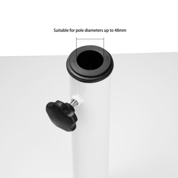Bolero Flat Metal Parasol Base White - 18kg - Image 3