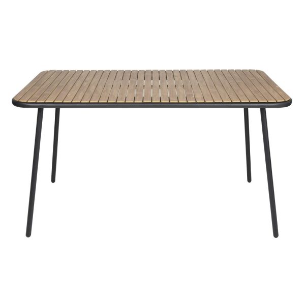 Bolero Santorini Rectangular Table Wood Effect 1400mm - Image 2