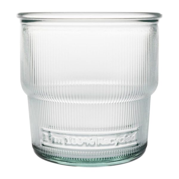 Olympia Recycled Glass Ribbed Stackable Tumblers 300ml (Pack of 6) - Image 3