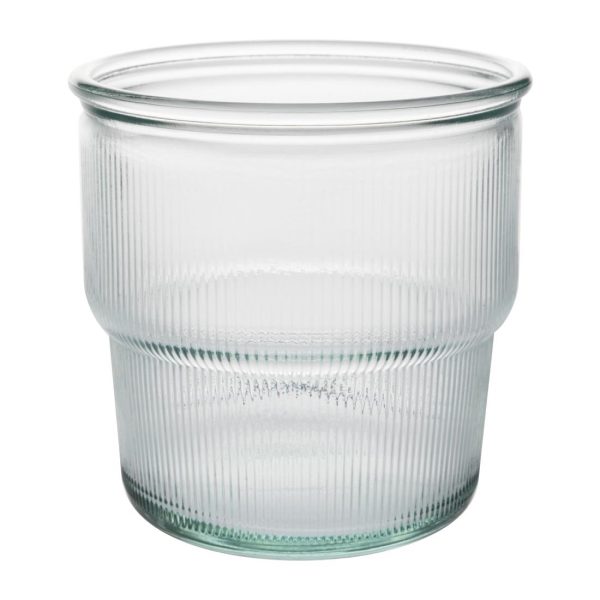 Olympia Recycled Glass Ribbed Stackable Tumblers 300ml (Pack of 6) - Image 4