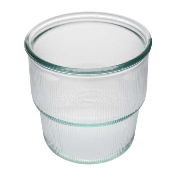 Olympia Recycled Glass Ribbed Stackable Tumblers 300ml (Pack of 6) - Image 5