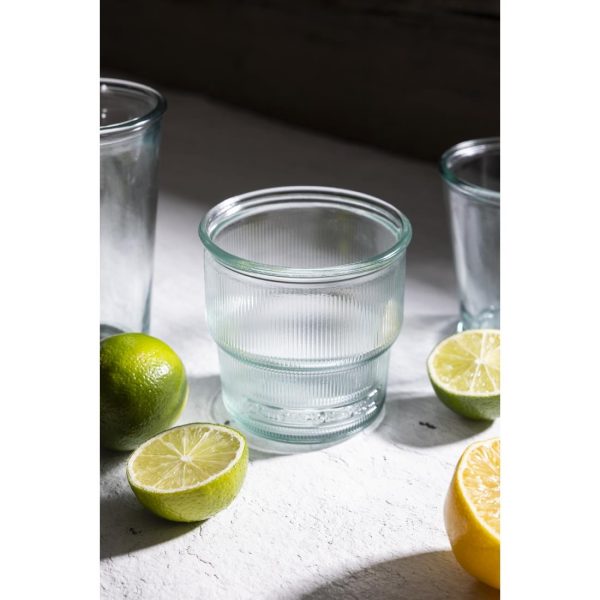 Olympia Recycled Glass Ribbed Stackable Tumblers 300ml (Pack of 6) - Image 7