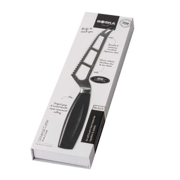 Boska Semi-Hard Cheese Knife Black Handle 210mm - Image 4