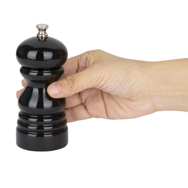 Olympia Salt Or Pepper Grinder Black Hevea Wood 125mm - Image 5
