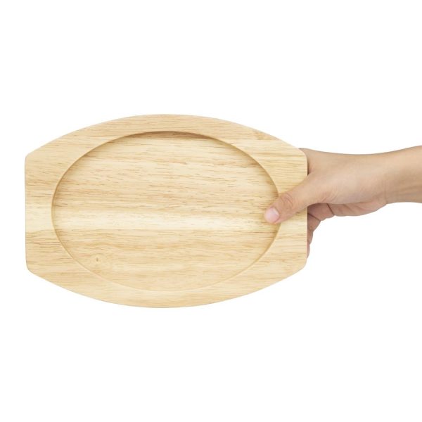 Olympia Hevea Board for Cast Iron Oval Eared Dish 260x165mm for FW817 - Image 5