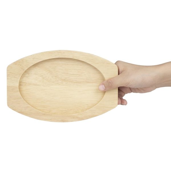 Olympia Hevea Board for Cast Iron Oval Eared Dish 230x135mm for FW818 - Image 5