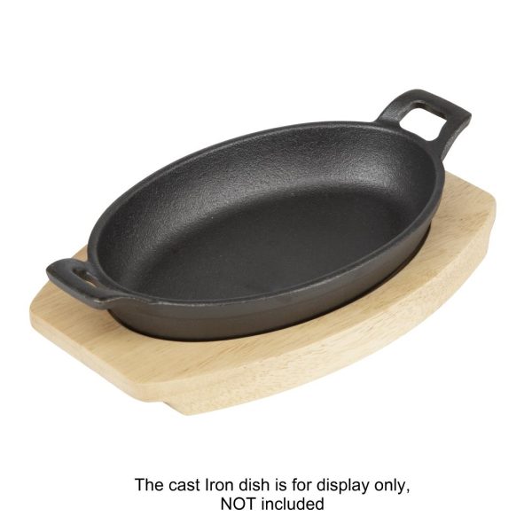Olympia Hevea Board for Cast Iron Oval Eared Dish 230x135mm for FW818 - Image 6