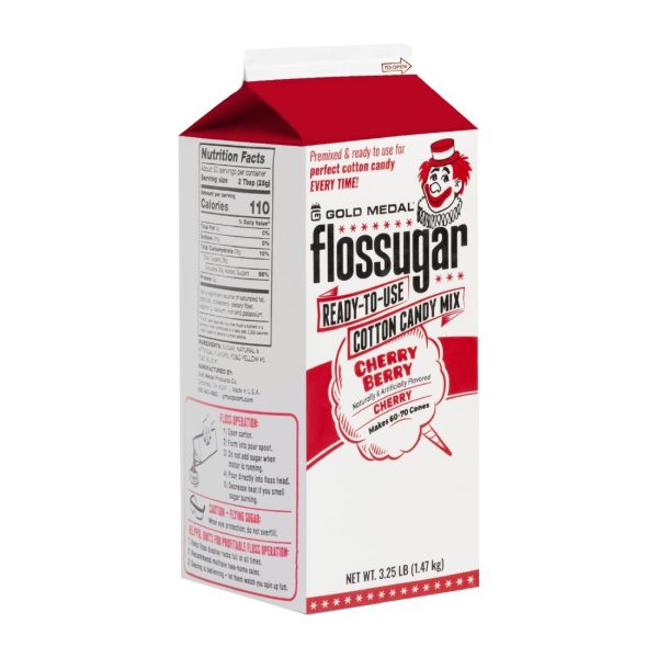 Flossugar Cherry Ready to Use Cotton Candy Mix 1.47kg - Image 2