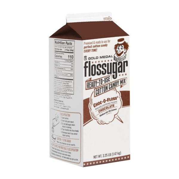 Flossugar Chocolate Ready to Use Cotton Candy Mix 1.47kg - Image 2