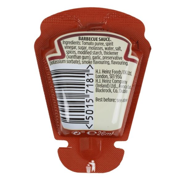 Heinz Classic BBQ SqueezMe! Sachets 26ml (Pack of 70) - Image 3