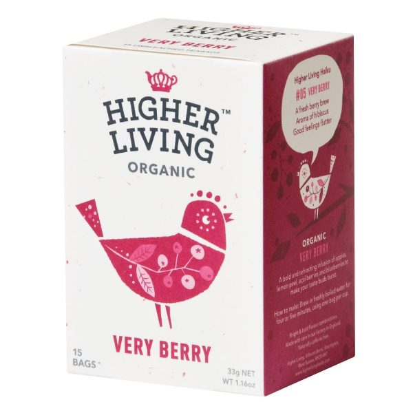 Higher Living Very Berry Organic Teabags (Pack of 60) - Image 2