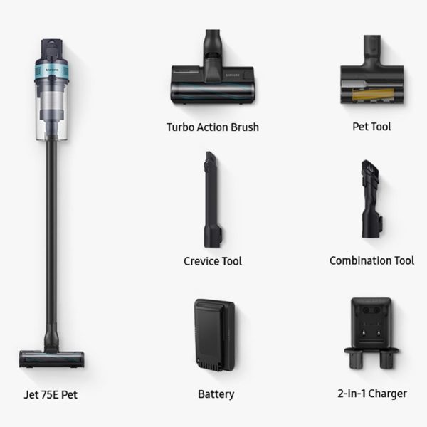 Samsung Jet 75E Pet Cordless Stick Vacuum Cleaner with Pet tool 200W - Image 4