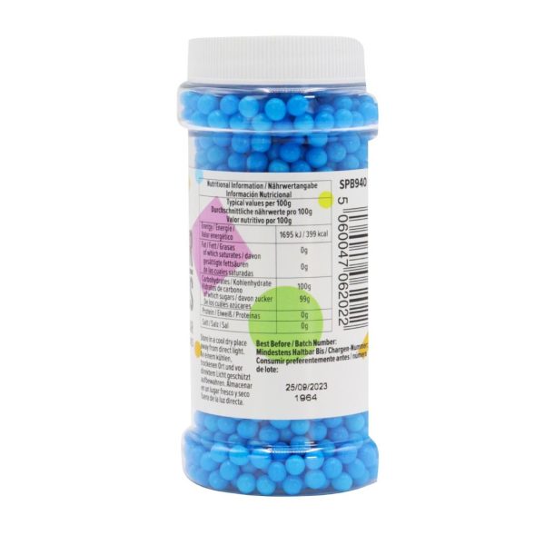 PME Sugar Pearls 100g - Blue - Image 2