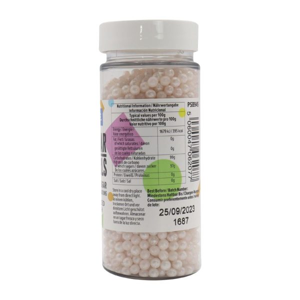 PME Sugar Pearls 100g - Pearlised Blush - Image 2