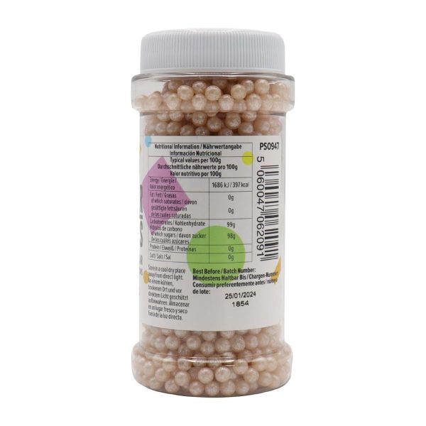 PME Sugar Pearls 100g - Pearlised Oyster - Image 2