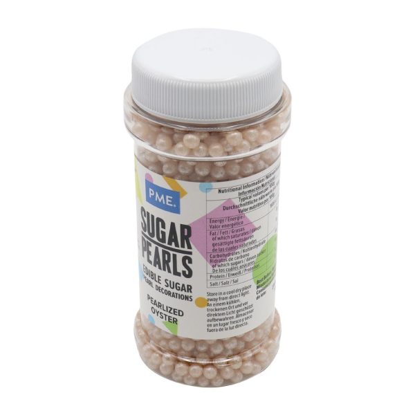 PME Sugar Pearls 100g - Pearlised Oyster - Image 3