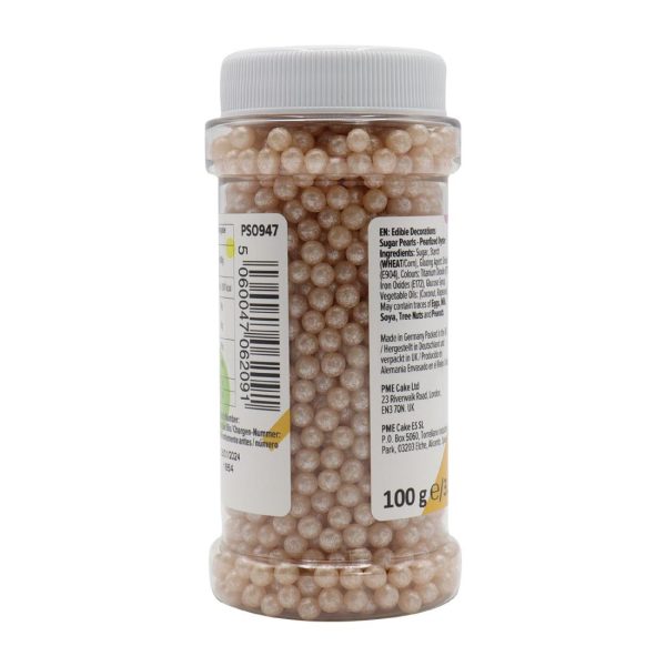 PME Sugar Pearls 100g - Pearlised Oyster - Image 4