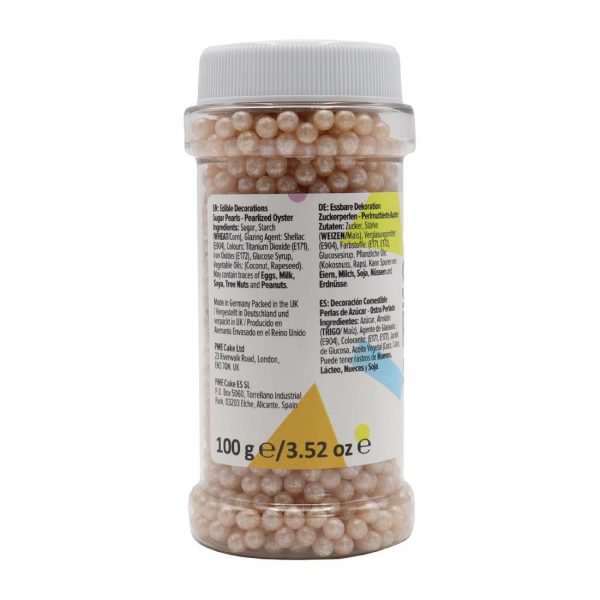 PME Sugar Pearls 100g - Pearlised Oyster - Image 5
