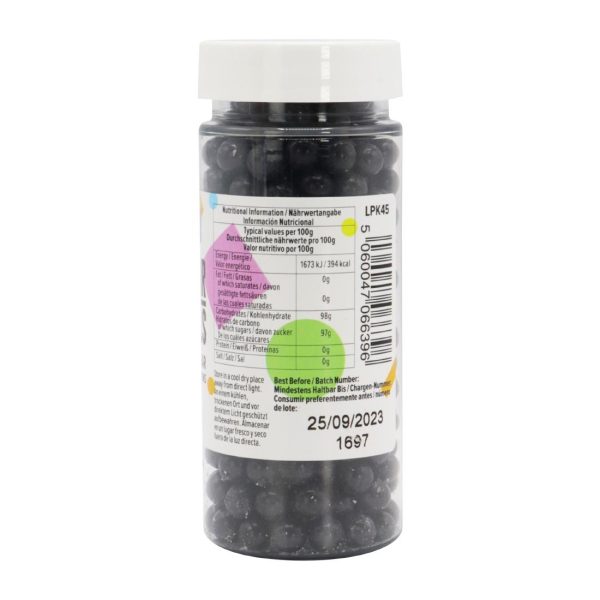 PME Large Sugar Pearls 90g - Black - Image 5