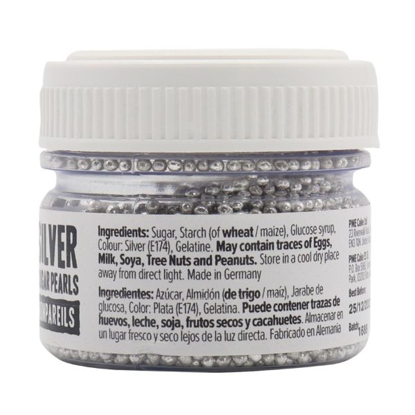 PME Silver Sugar Pearls 25g - Nonpareils - Image 4