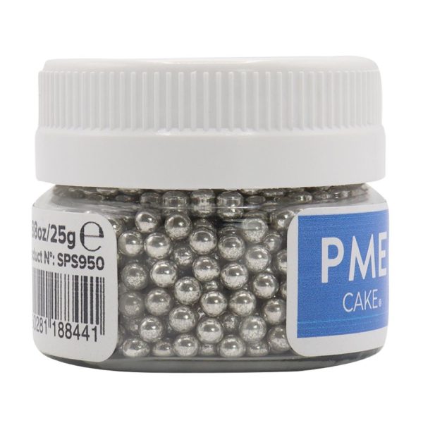 PME Silver Sugar Pearls 3mm - Image 2