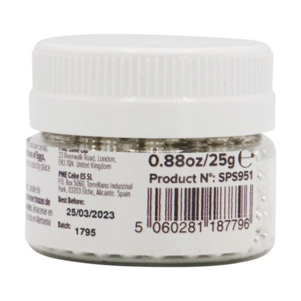 PME Silver Sugar Pearls 4mm - Image 2