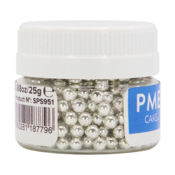PME Silver Sugar Pearls 4mm - Image 3