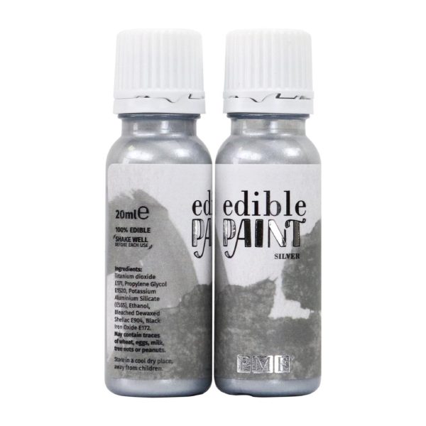 PME Edible Paint 20g - Silver - Image 2