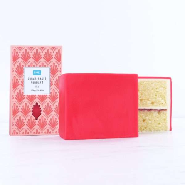 PME Sugar Paste Fondant Red 250g - Image 3