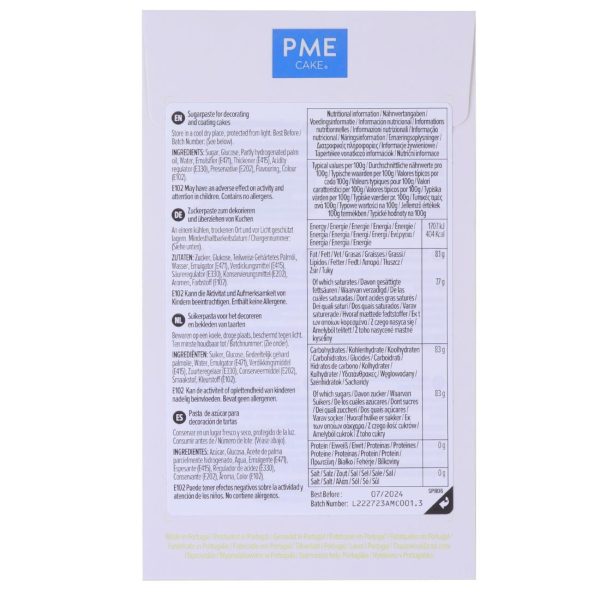 PME Sugar Paste Fondant Yellow 250g - Image 2