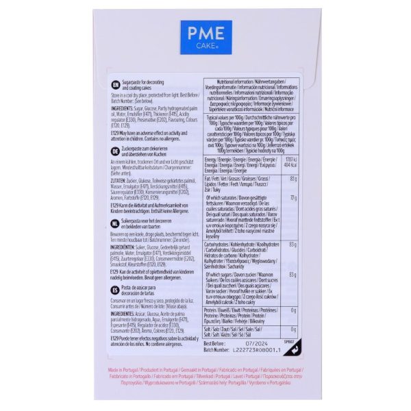 PME Sugar Paste Fondant Light Pink 250g - Image 2