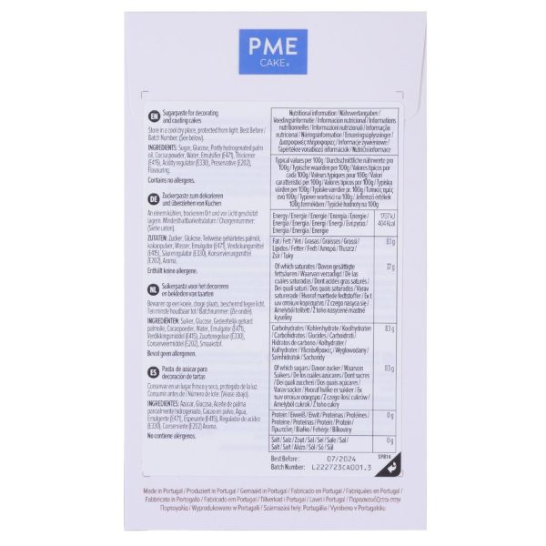 PME Sugar Paste Fondant Brown 250g - Image 2